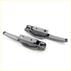 Gray plastic sliding door latch mechanism shown from the back for tailgate handle opener nissan navara d40 2005-2015