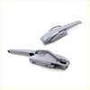 Gray plastic safety latch clips with ergonomic handle for secure tailgate handle opener on nissan navara d40 2005-2015