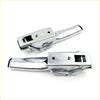 Chrome finished metal tail gate handle opener with sleek elongated design and integrated keyhole for Toyota Hilux Revo 2015-2019