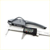 Gray plastic-handled industrial ratchet clamp with digital caliper for tail gate handle opener locker toyota hilux 2004-2015
