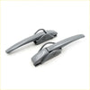 Gray plastic tail gate handle opener locker with sleek latch and integrated lock for Toyota Hilux 2004-2015