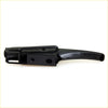 Black plastic tailgate lock handle with sleek curved design and integrated latch for toyota hilux 4-runner 1988-2004
