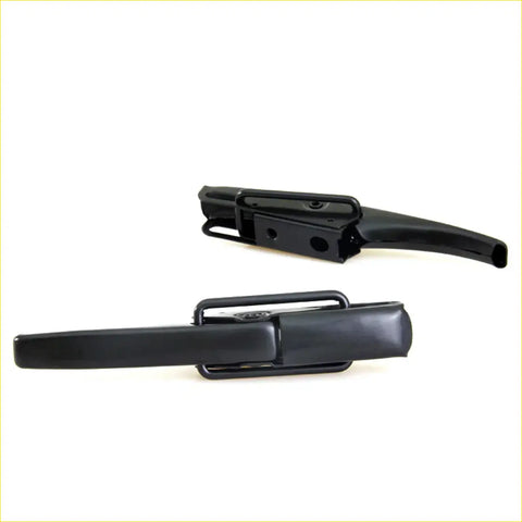 Black plastic tail gate lock handle with sleek integrated latch for Toyota Hilux 4-Runner 1988-2004 back side view