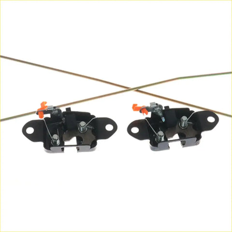 Black metal trunk release locks with orange plastic levers for tail gate lock latch nissan navara d40 double cab 2004-2014