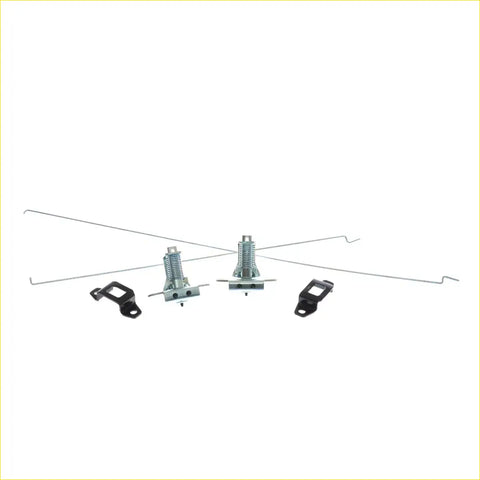 Silver metal windshield wiper arm assembly with black plastic mounting brackets for tail gate lock latch x2 mitsubishi triton l200