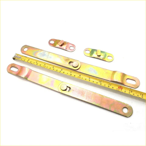 Yellow and pink metallic tail gate side link lock bars with central pivot for toyota hilux ln80 ln86 ln90 ln105 ln106