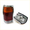 Chrome finished tail light light chrome edge for mazda b2000 b2200 b2600 with amber red lenses and clear reflector