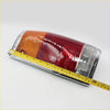 Chrome finished tail light for mazda b2000 b2200 b2600 1985-1998 with red amber lenses and clear reflector on right side