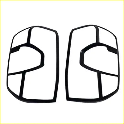 Black plastic car side mirror cover with geometric angular design fit for ford ranger py next gen wildtrak 2022-2023