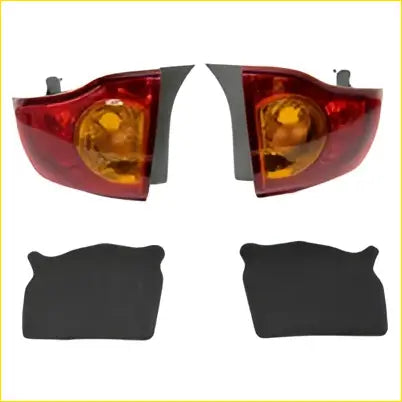 Red and amber tail light lamp rear outer with black rubber gaskets for toyota corolla zre152 2007-2010 sedan