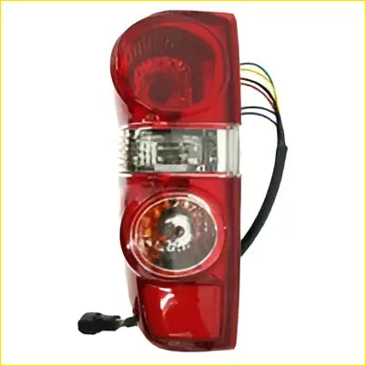 Red plastic tail light lamps with clear lens and black wiring for holden colorado rc crew 2008-2012 shown from back side