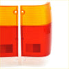 Pair of orange and red textured plastic tail light lenses for mazda b2000 b2200 b2600 1985-1998