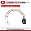 Black plastic tail light socket wiring set with red yellow and black wires for toyota land cruiser prado 2017-2022