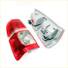 Tail light x2 for toyota hilux sr5 2004-2015 showing red and clear plastic assembly with silver trim back side view