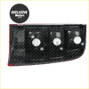 Black plastic tail light assembly with red trim and three white lens openings for ford ranger pj pk 2006-2011 back view