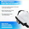 Black plastic tailgate boot latch lock actuator with white protective sleeve and strap for toyota 4runner 2003-2009