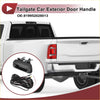 Black plastic tailgate door handle with wiring harness for toyota tundra 2007-2021 shown from the back side