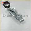 Chrome finished tailgate handle for ford ranger t6 and mazda bt50 with sleek rectangular design and spring latch mechanism