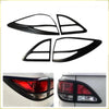 Black plastic matte tail light bezel trim for mazda bt-50 2012-2020 shown from the back side