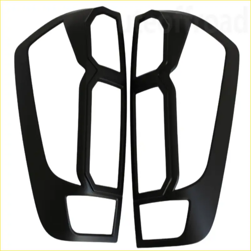 Black plastic side mirror cover trim with angular geometric cutouts for nissan navara np300 taillight covers matte sl