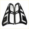 Black plastic front headlight grilles with sleek angular design for taillight covers toyota hilux 2015-2020 matte black