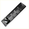 Black plastic tappet pushrod housing cover with molded compartments and central valve for dodge 5.9 cummins 12v