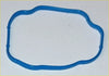 Blue rubber thermostat seal gasket with smooth glossy finish and irregular oval shape for 2.2 tdci engines
