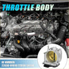Silver throttle body actuator with gold valve and black hoses installed in engine bay for toyota 4runner 4.7l v8