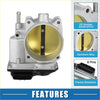 Silver aluminum alloy throttle body actuator with golden interior and black 6-pin connector for toyota 4runner v8