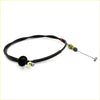 Black rubber-coated throttle cable with brass connector and silver end for nissan datsun 720 ute diesel 1980-1986