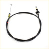 Black rubber-coated throttle cable with metallic ends and brass connector for nissan datsun 720 ute diesel 1980-1986