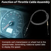 Black rubber-coated throttle cable for toyota tacoma 1995-2004 with metallic connectors for auto trans kick down
