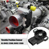 Black plastic throttle position sensor with metallic connector and yellow cap installed in a 1996-1997 toyota 4runner engine bay