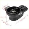 Back side of black plastic throttle position sensor with metallic parts and connector for 1998-2002 Toyota Land Cruiser