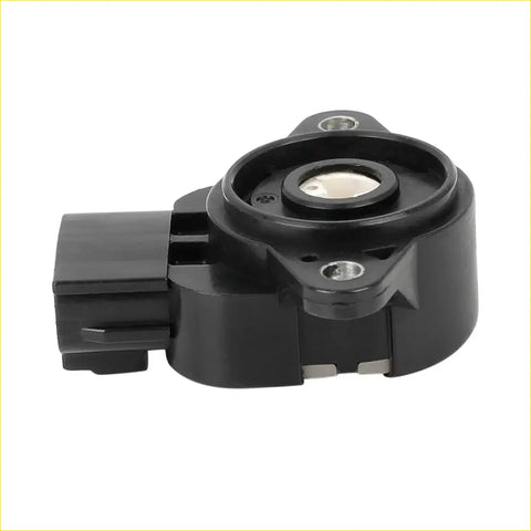 Black plastic throttle position sensor with circular sensing area and connector for 1998 toyota land cruiser