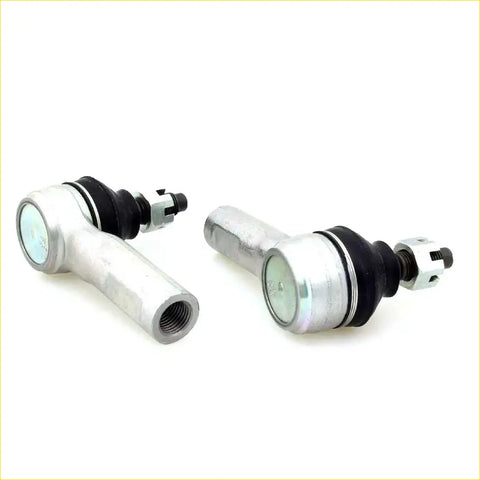 Silver metal tie rod end set with black rubber boots and threaded ends for toyota hilux sr5 4x2 2004-2016