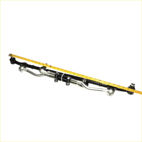 Black and silver metal tie rod idler arm center link kit with yellow tape for Nissan Datsun D22 1997-2004