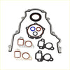 Black and silver engine timing cover gasket kit with various shaped seals for holden commodore hsv ls1 ls2 engines