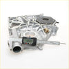 Silver metallic timing gear case oil pan for toyota hilux 2l 3l 1988-1997 with machined surfaces and gasket