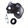 Black metal transmission oil pan gasket set with seal and bracket for timing gear cover front on ford everest ranger