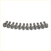 A set of ten shiny chrome finish titanium exhaust manifold stud bolts with hex heads for ford territory barra 4.0l