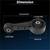 Black rubber-coated metal torque strut mount with circular end caps and bolt holes for 2005-2007 toyota avalon 3.5l