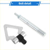 Silver triangular car hitch recovery strap with black connector and bolt for toyota avanza tow hook 2012-2023