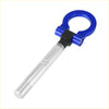 Blue and silver aluminum tow hook trailer ring for toyota avanza with black hexagonal connector racing accessory