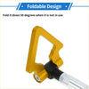Gold foldable aluminum tow hook for toyota avanza with black silver threaded screw-on attachment