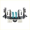 Black and teal coilover suspension kit with purple accents for toyota hilux n80 2015 onwards dobinsons monotube