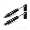 Black ims shock absorbers with chrome accents and sleek cylindrical design for toyota landcruiser 78 series dobinsons monotube remote