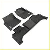 Black rubber deep dish all-weather floor mats with ribbed patterns for grip and durability fit toyota landcruiser j300