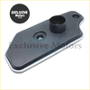Black and silver metal oil pan gasket with central hole for transmission filter kit for ford ranger 1989-2009
