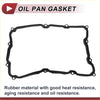 Black rubber oil pan gasket with reinforced edges and mounting holes for transmission filter kit toyota sequoia 2001-2023